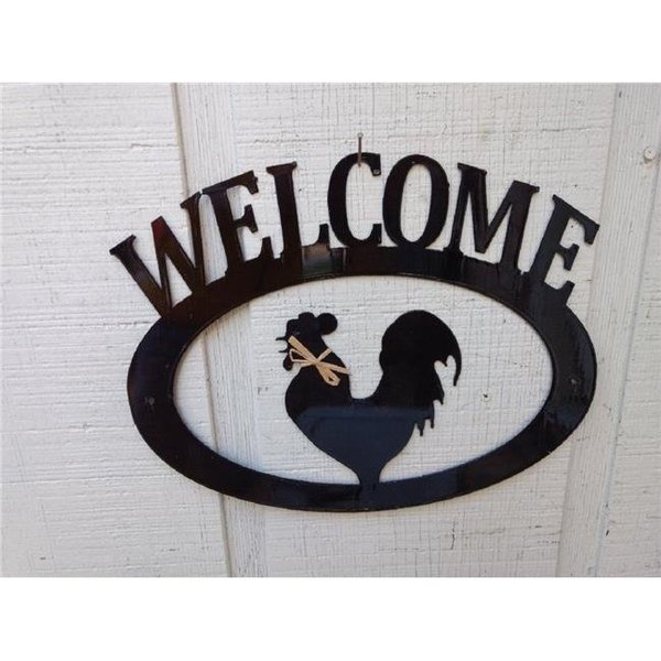 The Lazy Scroll The Lazy Scroll roosterwelcome Rooster Metal Welcome Sign roosterwelcome